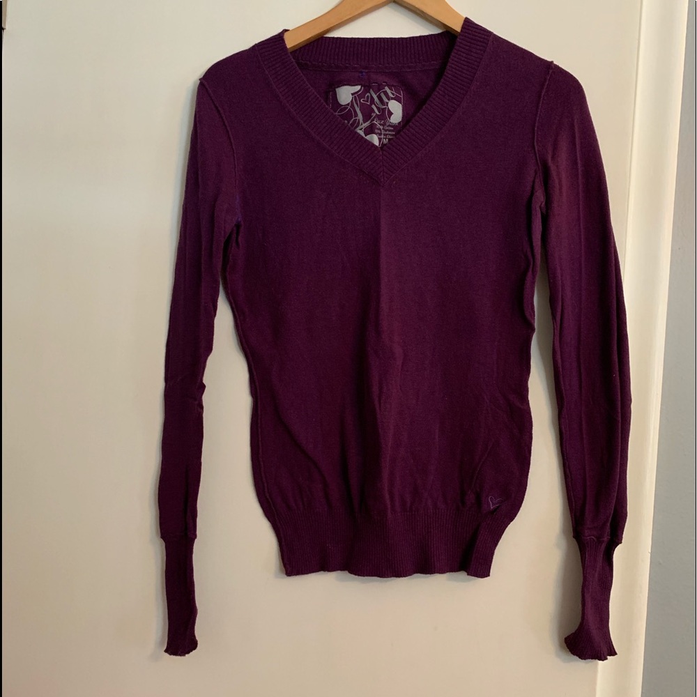 Long sleeve v neck sweater